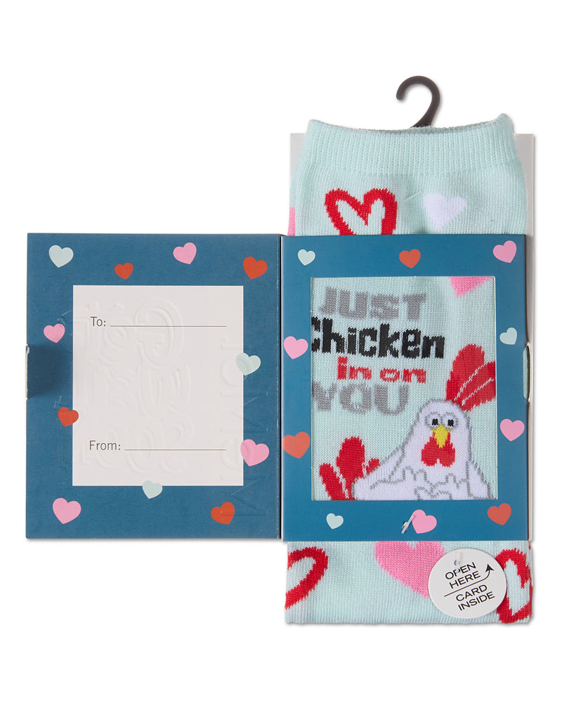 Just Chicken In On You Greeting Card Crew Socks