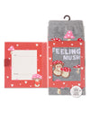 Feeling Mushy Greeting Card Crew Socks : Color: Med Gray Heather