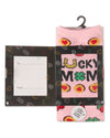 Lucky Mom Greeting Card Crew Socks : Color: Confetti Pink