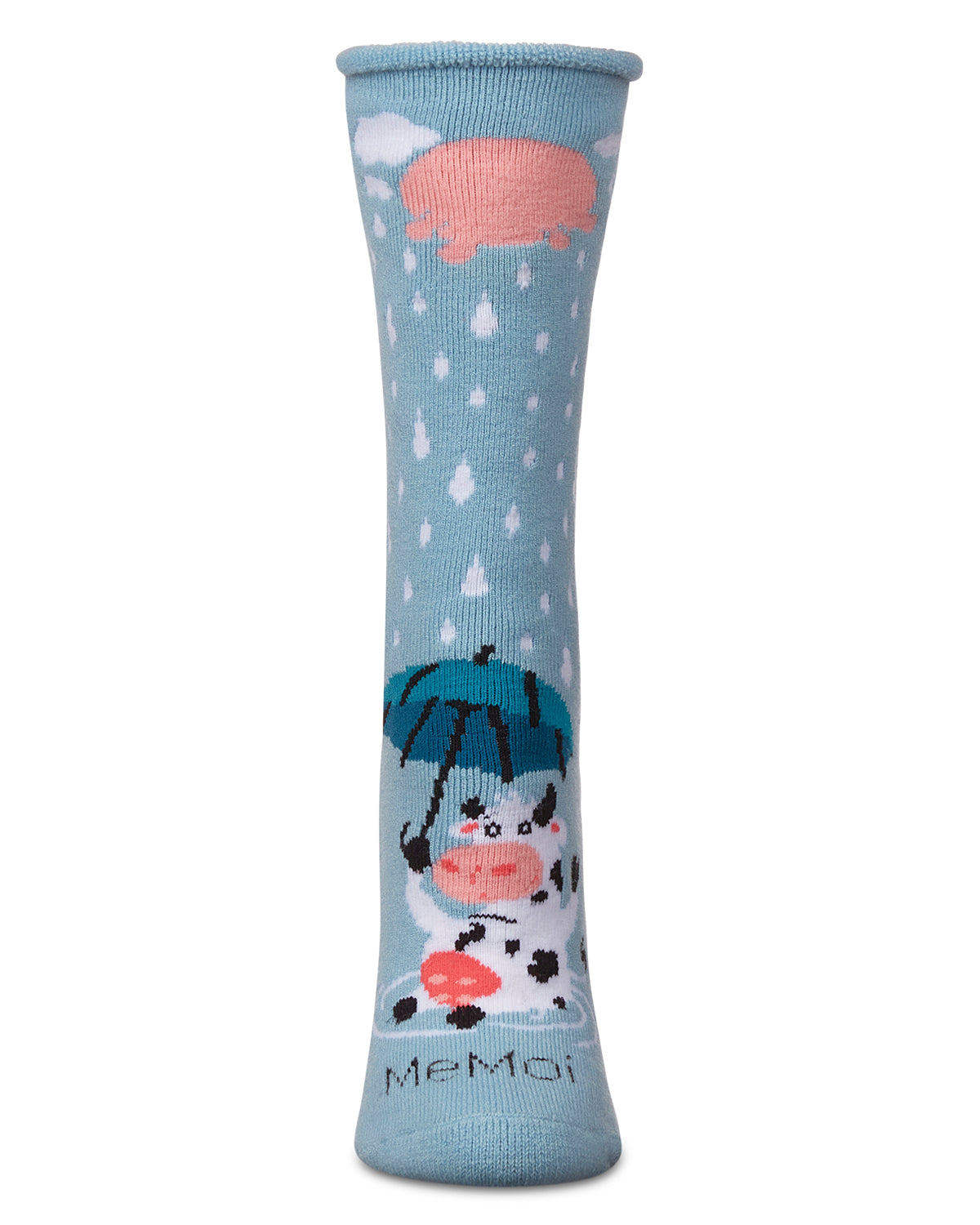 Udder The Weather Greeting Card Socks : Color: Sky Blue