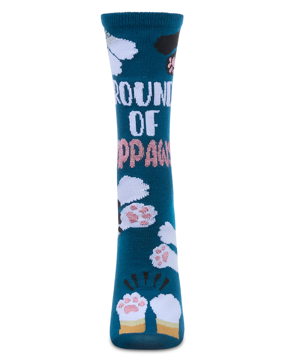 Round Of Appaws Greeting Card Crew Socks : Color: Blue Sapphire