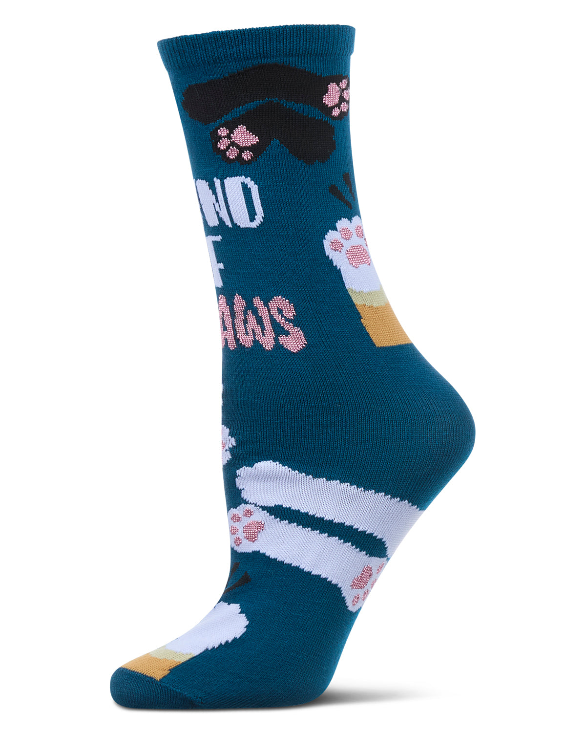 Round Of Appaws Greeting Card Crew Socks : Color: Blue Sapphire
