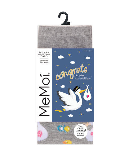 So Storked & Excited Greeting Card Crew Socks