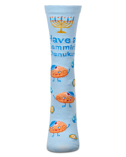 Women's "Have A Jammin' Chanukah" Greeting Card Novelty Crew Socks