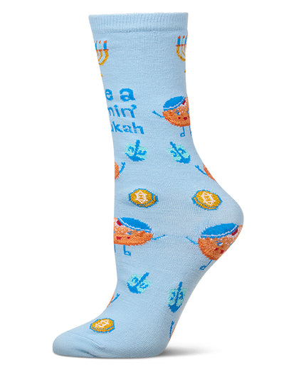 Women's "Have A Jammin' Chanukah" Greeting Card Novelty Crew Socks