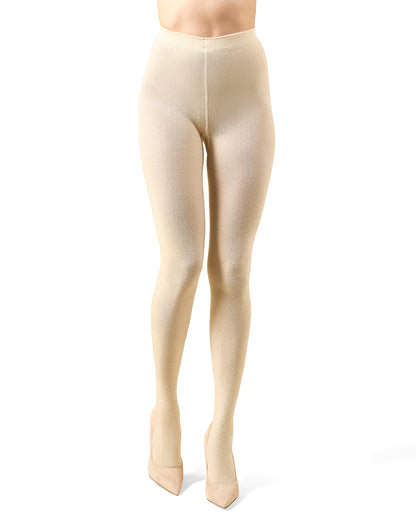 Women's Cashmere Blend Luxe Sweater Tights : Color: Oatmeal
