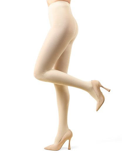 Women's Cashmere Blend Luxe Sweater Tights : Color: Oatmeal