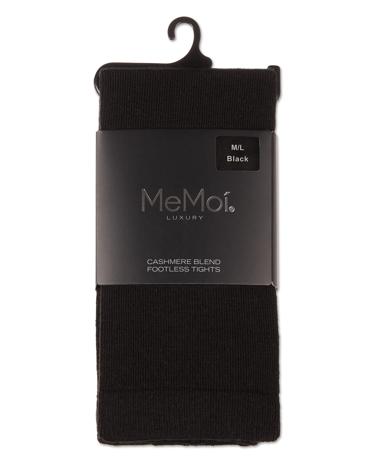 Women's Luxury 10% Cashmere Footless Tights : Color: Black