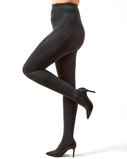 Women's Merino Wool Solid Knit Tights