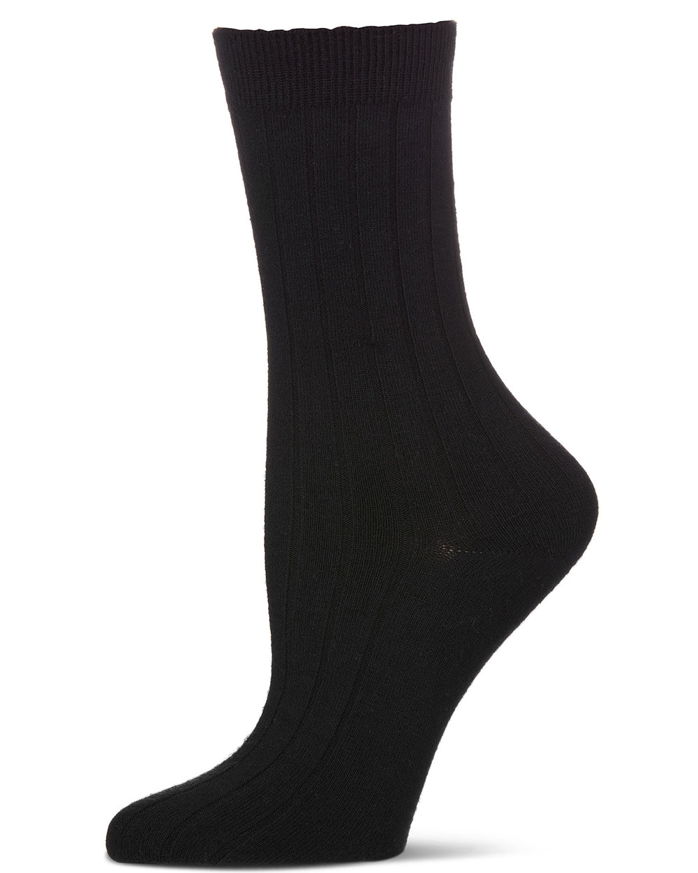 Women's Silky-Soft Ribbed Rayon Blend Crew Sock