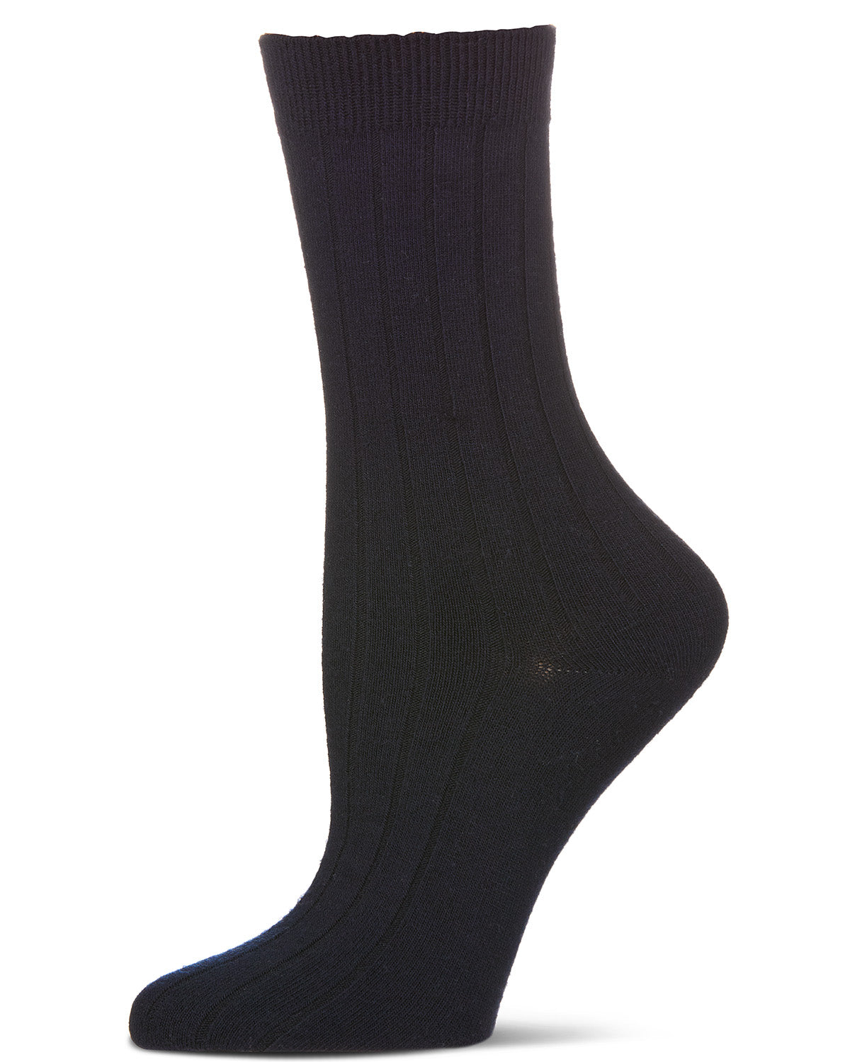 Women's Silky-Soft Ribbed Rayon Blend Crew Sock