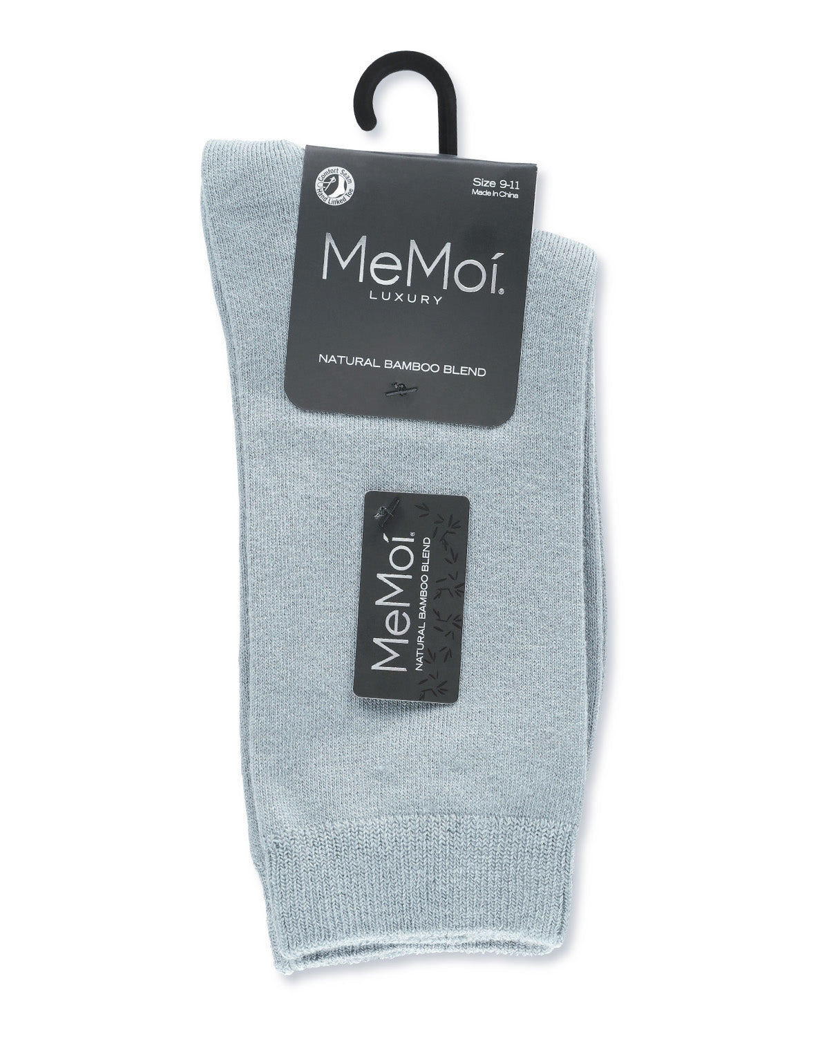 Women's Flat-Knit Bamboo Blend Crew Socks : Color: Blue Fog