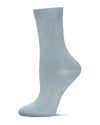 Women's Flat-Knit Bamboo Blend Crew Socks : Color: Blue Fog