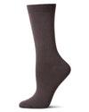 Women's Flat-Knit Bamboo Blend Crew Socks : Color: Dark Gray