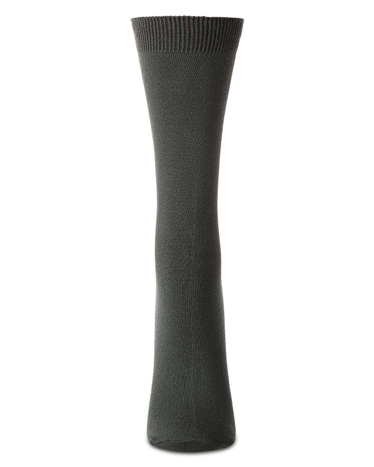 Women's Flat-Knit Bamboo Blend Crew Socks : Color: Dark Spruce