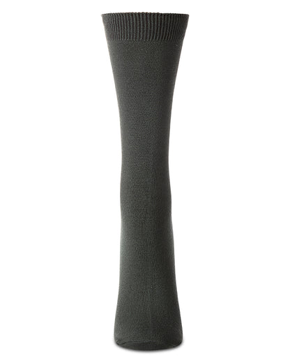 Women's Flat-Knit Bamboo Blend Crew Socks : Color: Dark Spruce
