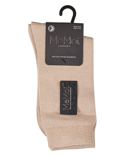 Women's Flat-Knit Bamboo Blend Crew Socks