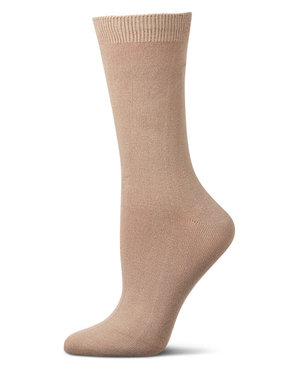 Women's Flat-Knit Bamboo Blend Crew Socks