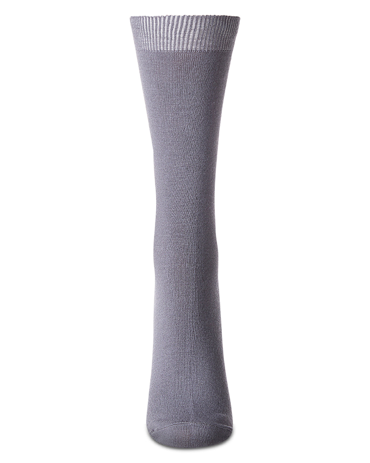 Women's Flat-Knit Bamboo Blend Crew Socks : Color: Smoky Blue