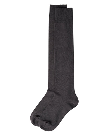 Women's Natural Bamboo Blend Solid Knit Knee High Socks : Color: Dark Gray