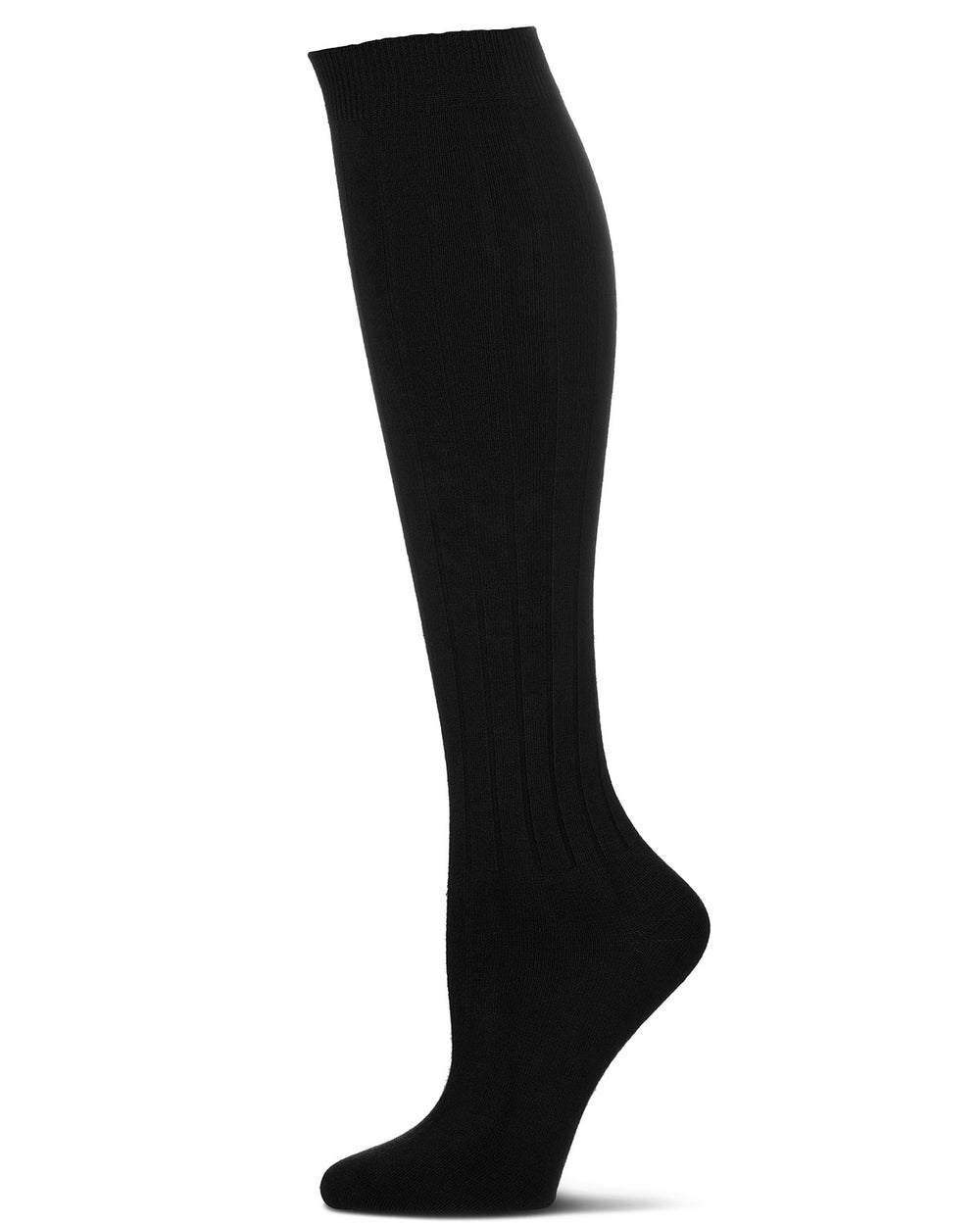 Women's Silky-Soft Ribbed Rayon Blend Knee Sock