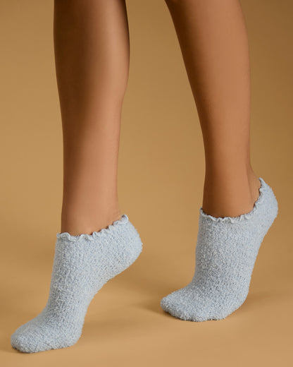 Women's Marshmallow Scalloped-Edge Ultra-Plush Low Cut Sock