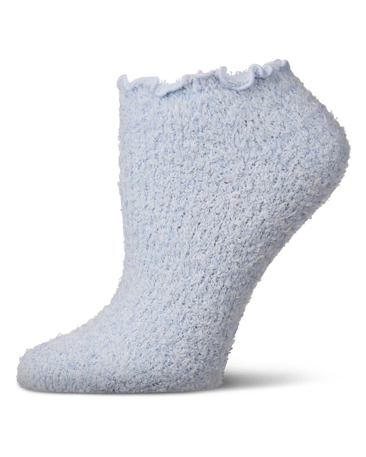Women's Marshmallow Scalloped-Edge Ultra-Plush Low Cut Sock