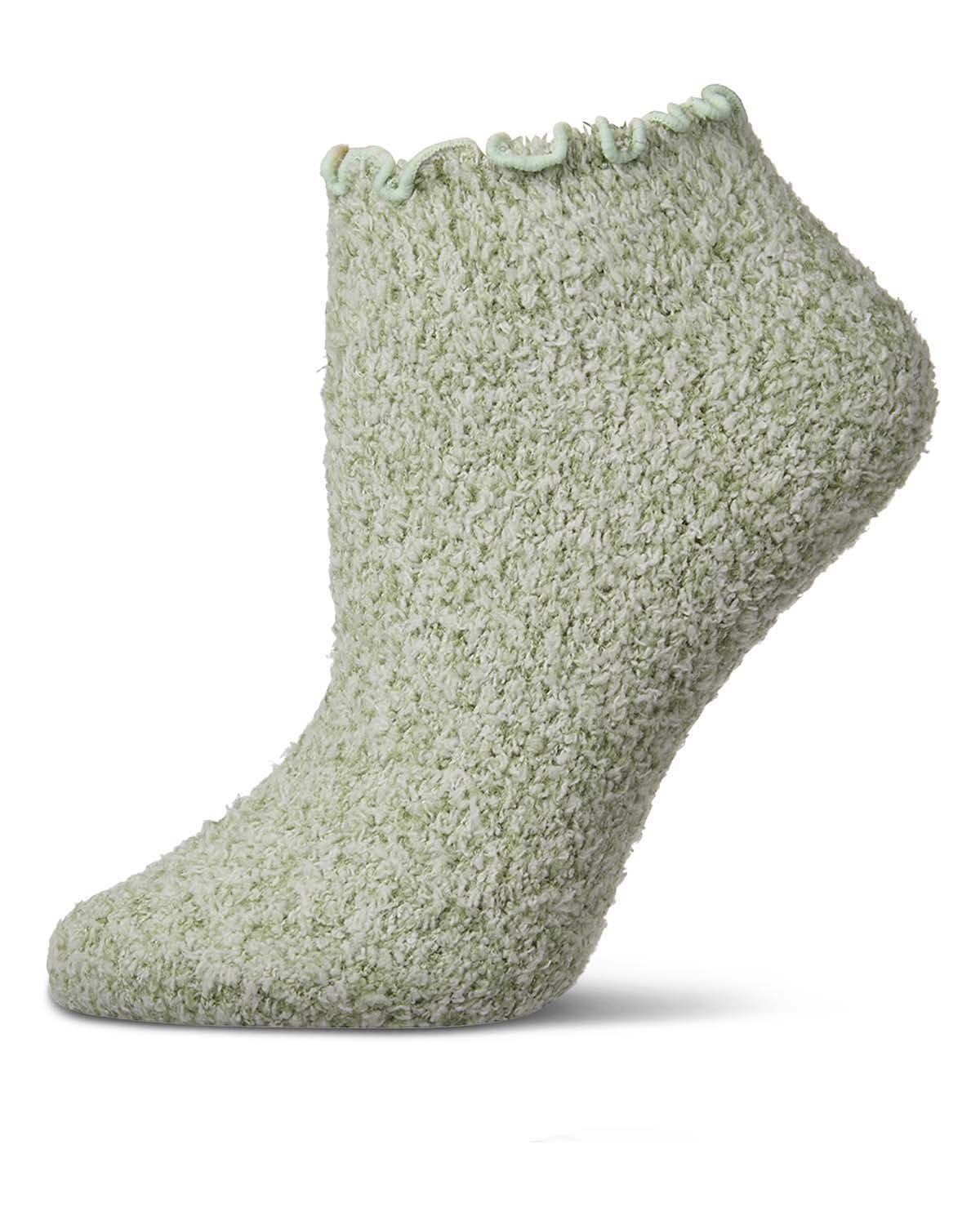 Women's Marshmallow Scalloped-Edge Ultra-Plush Low Cut Sock