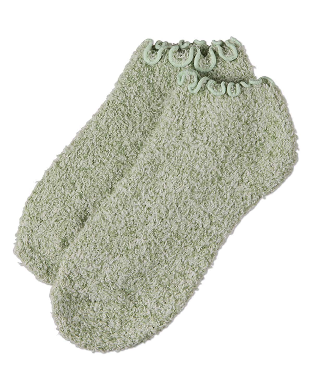 Women's Marshmallow Scalloped-Edge Ultra-Plush Low Cut Sock