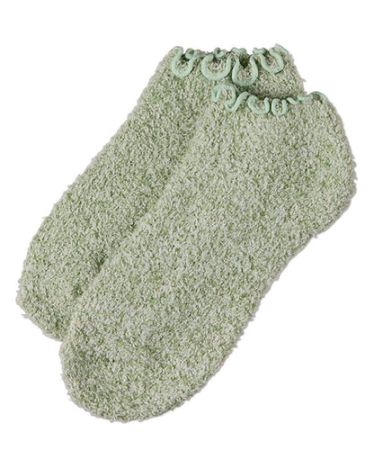 Women's Marshmallow Scalloped-Edge Ultra-Plush Low Cut Sock