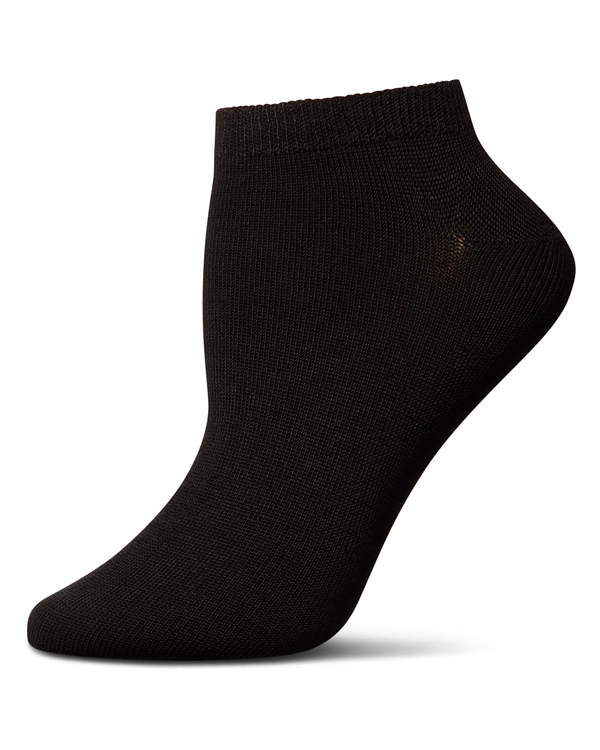 Women's 6 Pair Pack Flat Knit Butter Soft Low Cut Socks : Color: Black