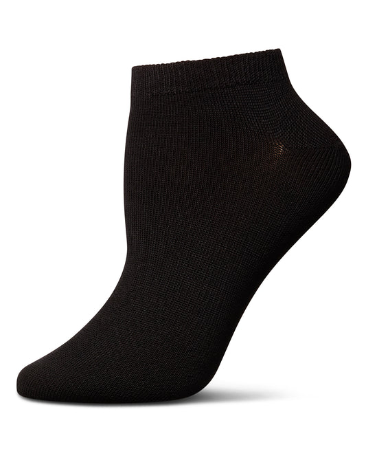 Women's 6 Pair Pack Flat Knit Butter Soft Low Cut Socks : Color: Black