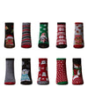 Women's 10 Pair Pack Holiday Lowcut Socks : Color: Black