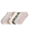 Women's 10 Pair Pack Camo Low Cut Socks : Color: Taupe