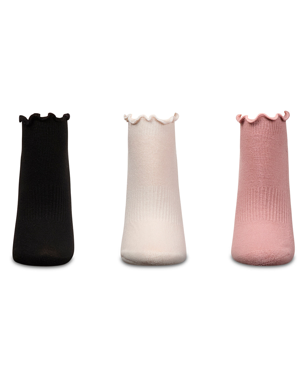 Women's 6 Pair Pack Lettuce Edge Recycled Polyester Half Cushioned Low Cut Socks : Color: Pink Multi