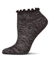 Women's Lurex Bamboo Shortie Socks : Color: Black