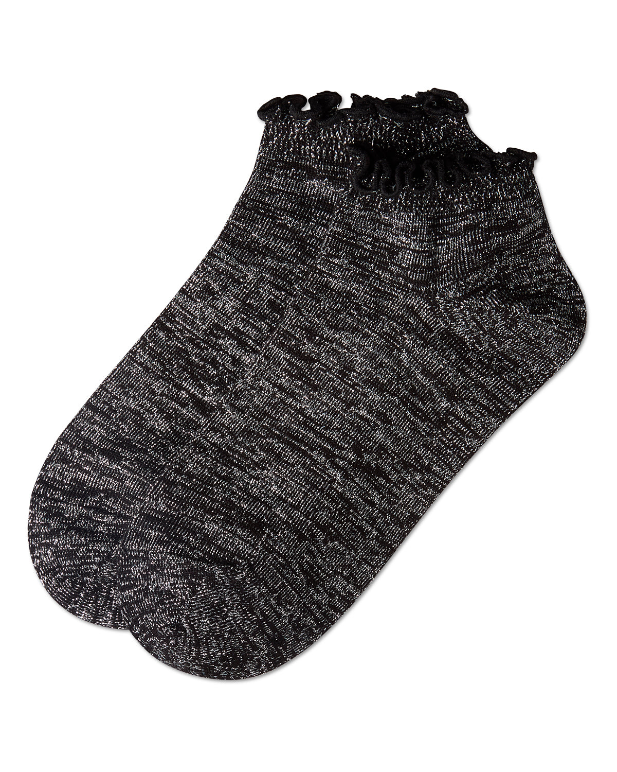 Women's Lurex Bamboo Shortie Socks : Color: Black