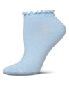 Women's Lurex Bamboo Shortie Socks : Color: Light Blue