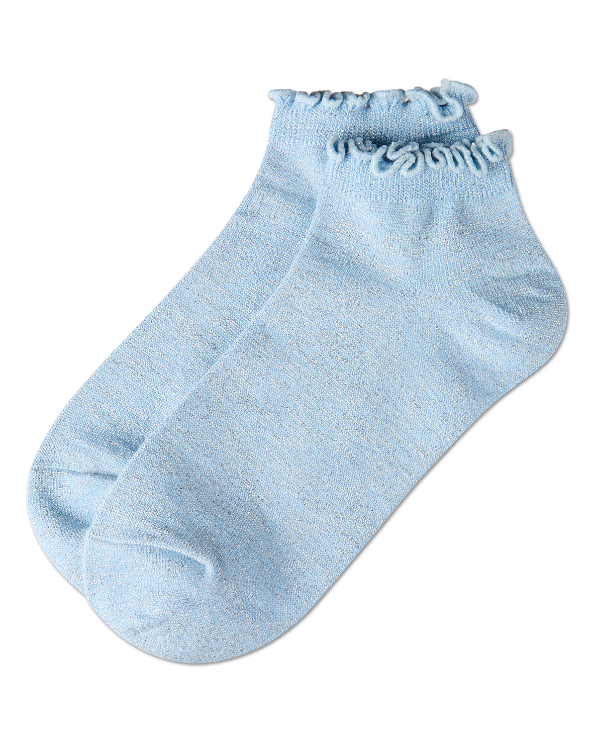 Women's Lurex Bamboo Shortie Socks : Color: Black