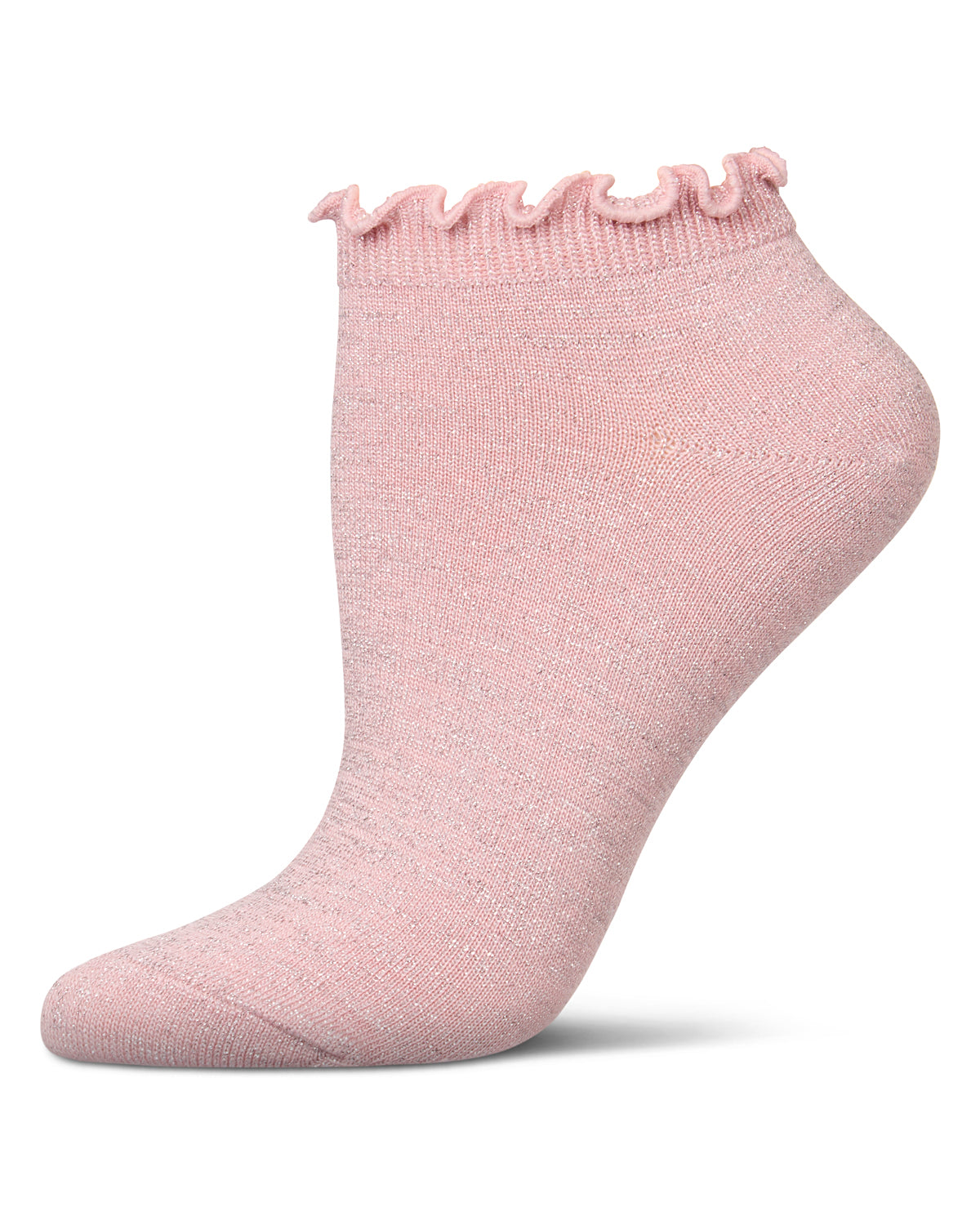 Women's Lurex Bamboo Shortie Socks : Color: Pink