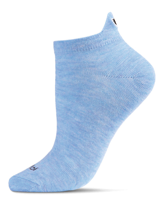 Women's Winking Eye Low Cut Tab Socks : Color: Blue Heather