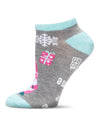 Women's No Place Like Gnome For The Holidays Low-Cut Non-Skid Socks : Color: Med Gray Heather