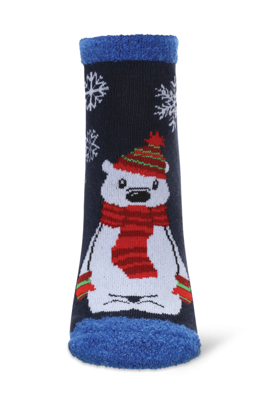 Women's Let's Get Cozy Low-Cut Non-Skid Socks : Color: Navy