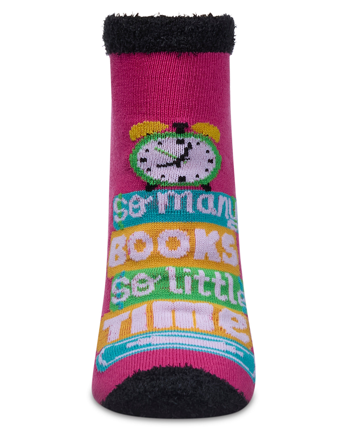 Women's I'm Totally Booked Non-Skid Low Cut Socks : Color: Pink