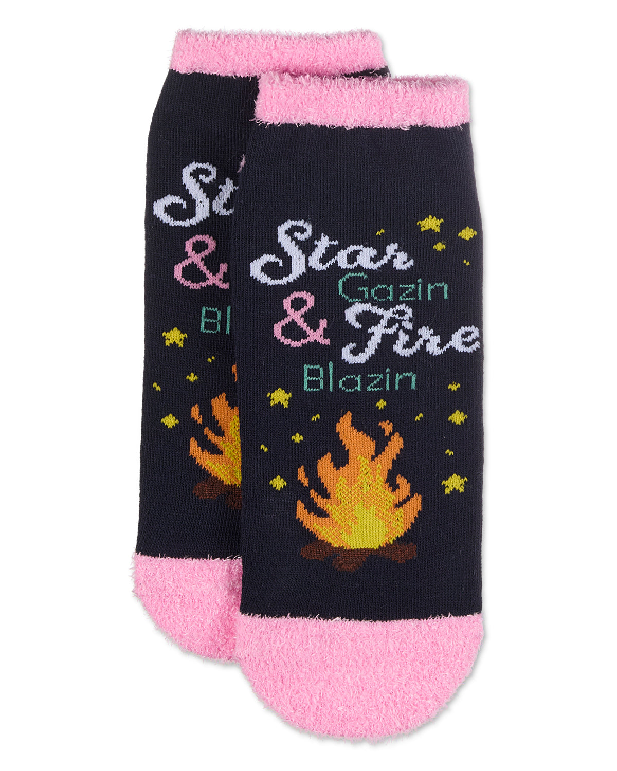 Women's One Happy Glamper Non-Skid Low Cut Socks : Color: Navy