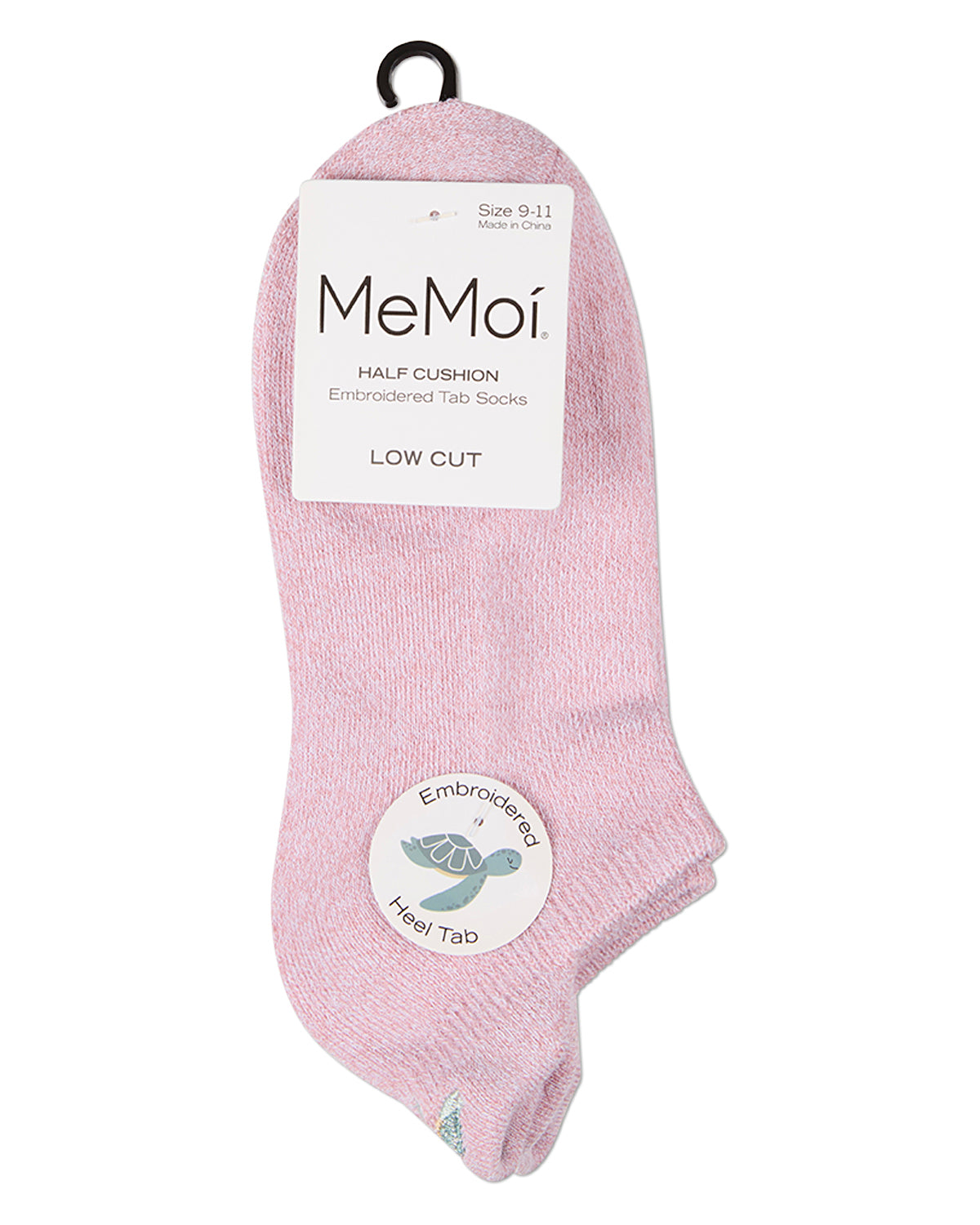 Women's Turtle-Embroidered Half-Cushioned Low Cut Sock