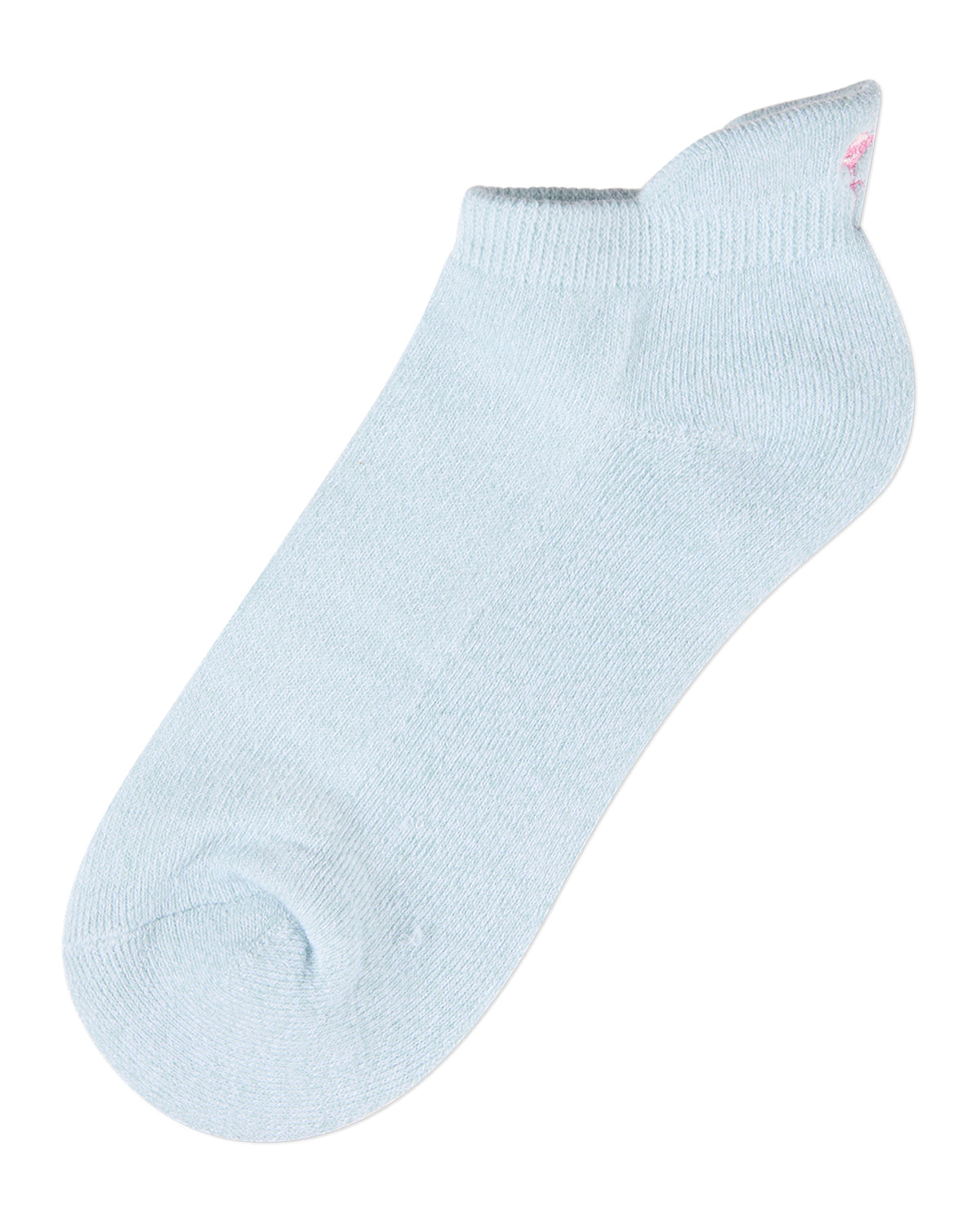 Women's Flamingo-Embroidered Half-Cushioned Low Cut Sock