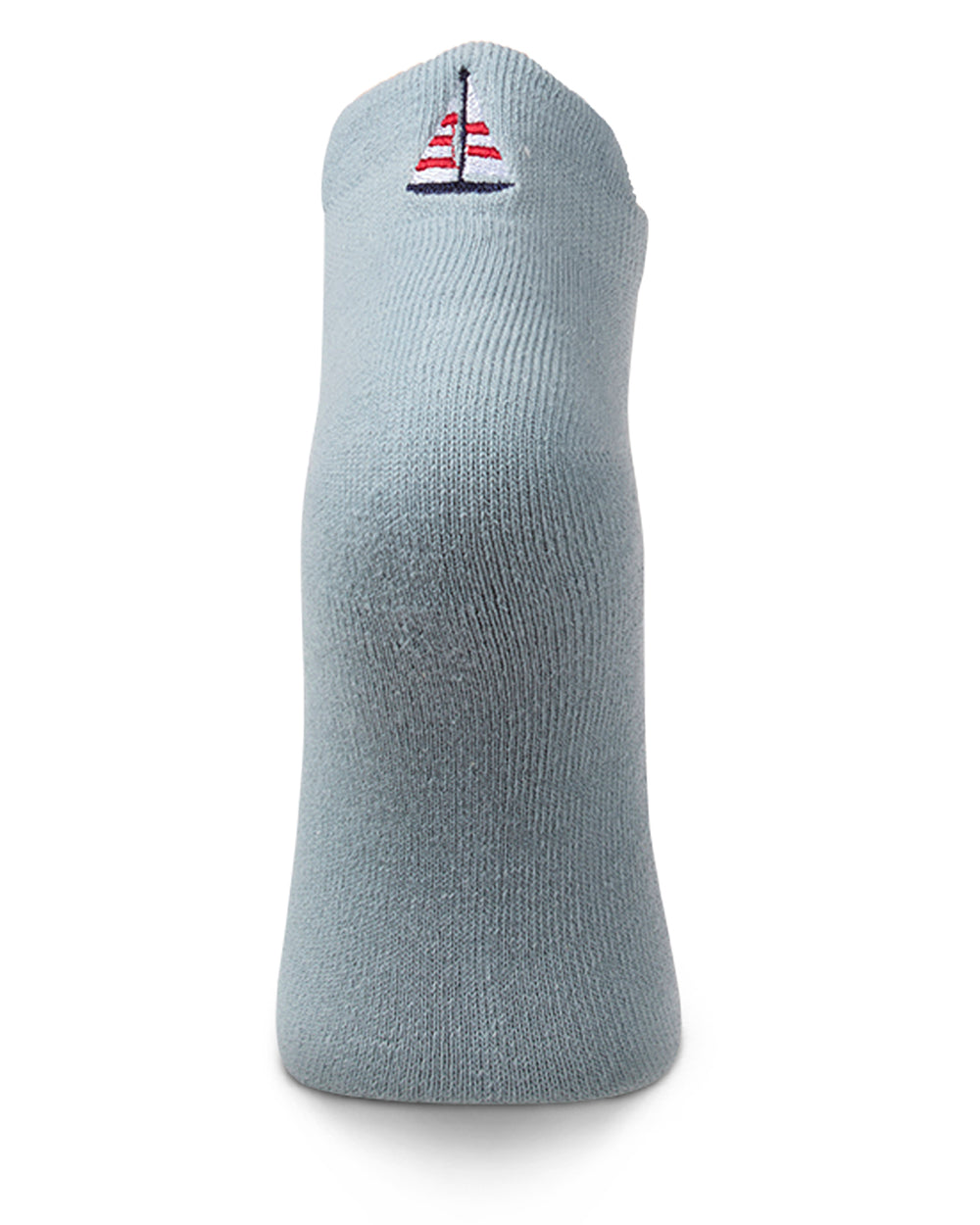 Women's Sailboat-Embroidered Half-Cushioned Low Cut Sock