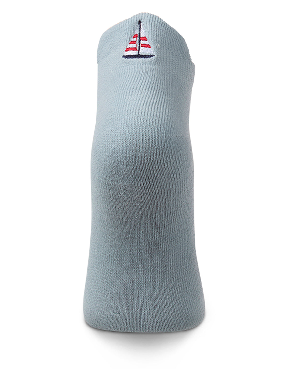 Women's Sailboat-Embroidered Half-Cushioned Low Cut Sock