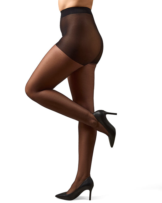 Women's Ultra Sheer 8 Denier Control Top Pantyhose : Color: Black